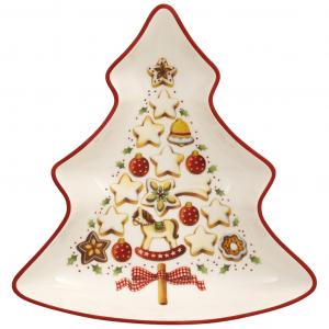 Winter Bakery Delight fenyő alakú kínáló kicsi 17cm