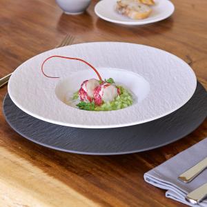 Manufacture Rock blanc Pasta plate