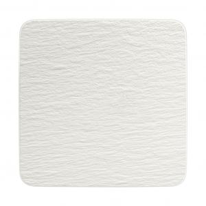 Manufacture Rock blanc Square serving plate/gourmet plate