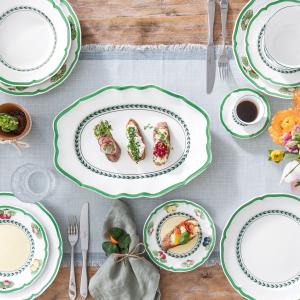 French Garden Green Line oval serving dish 37cm
