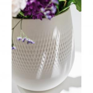 Manufacture Collier blanc Vase Carré small