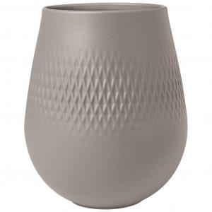 Manufacture Collier taupe Vase Carré small