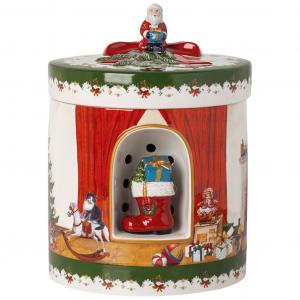 Christmas Toys zenélő mécsesdoboz kerek 16x21,5cm