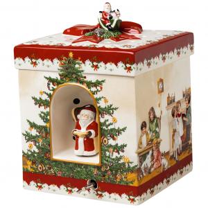 Christmas Toys zenélő mécsesdoboz szögletes 17x21,5cm