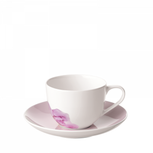 Rose Garden kávés/teás csésze és pink alj