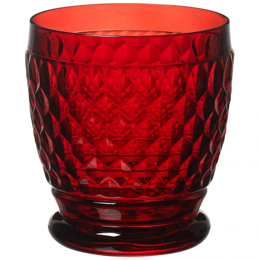 Boston Coloured Whiskys pohár piros 0,33l