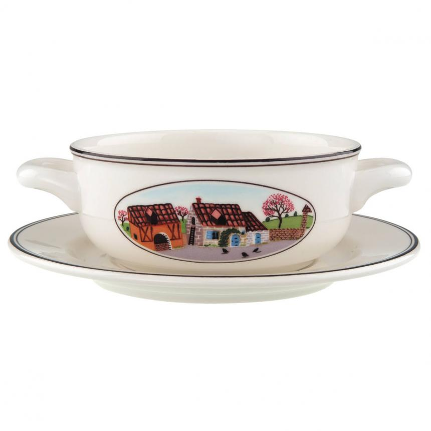 Soup cup & saucer 2pcs
