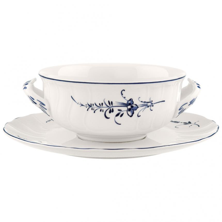 Soup cup & saucer 2pcs