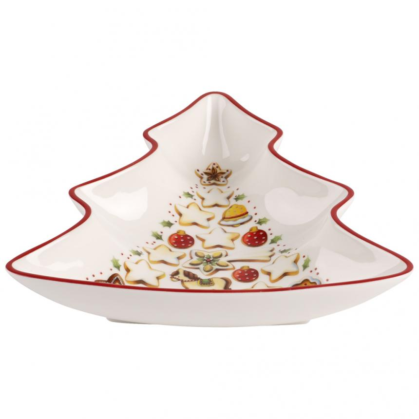 Winter Bakery Delight fenyő alakú kínáló kicsi 17cm