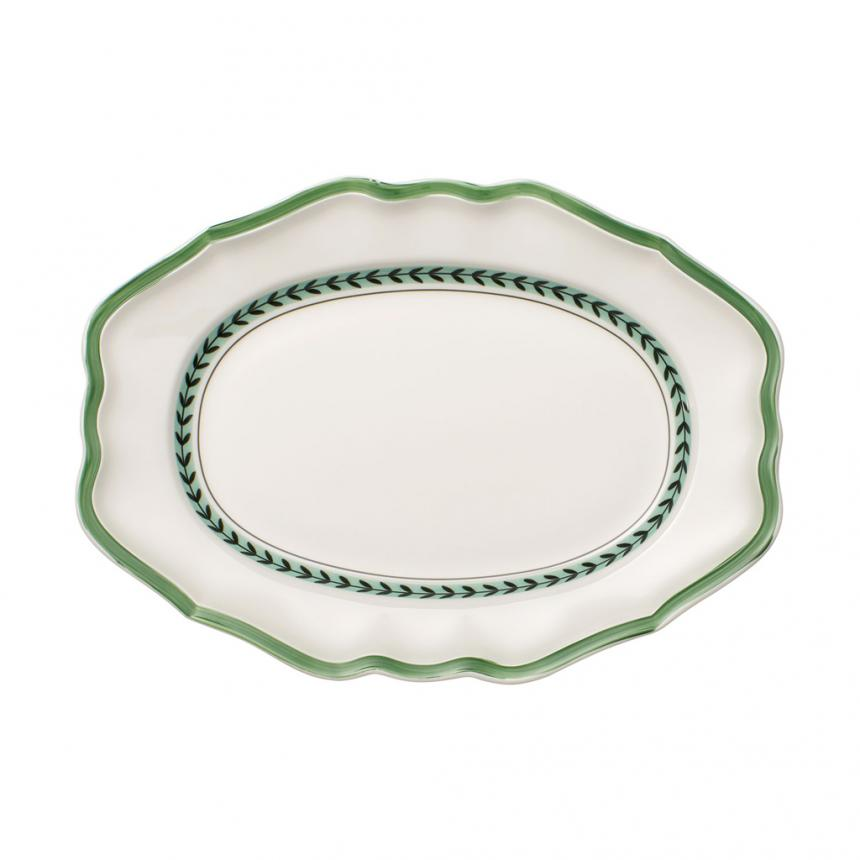 French Garden Green Line oval serving dish 37cm