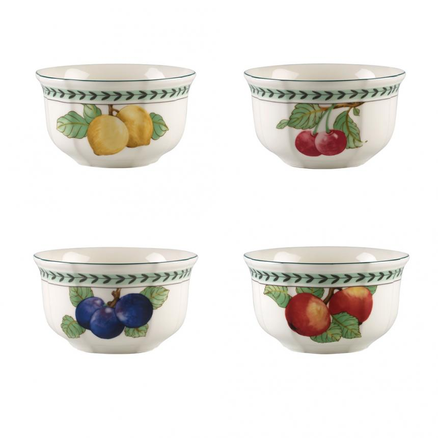 French Garden Modern Fruits bowl set of 4 pieces