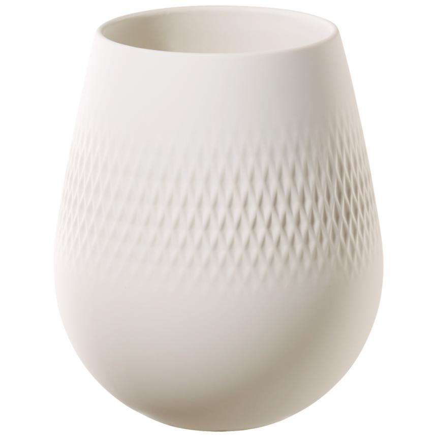 Manufacture Collier blanc Vase Carré small