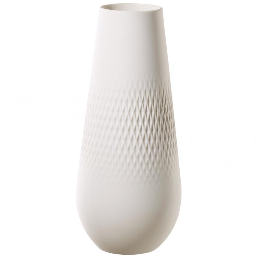 Manufacture Collier blanc Vase Carré tall