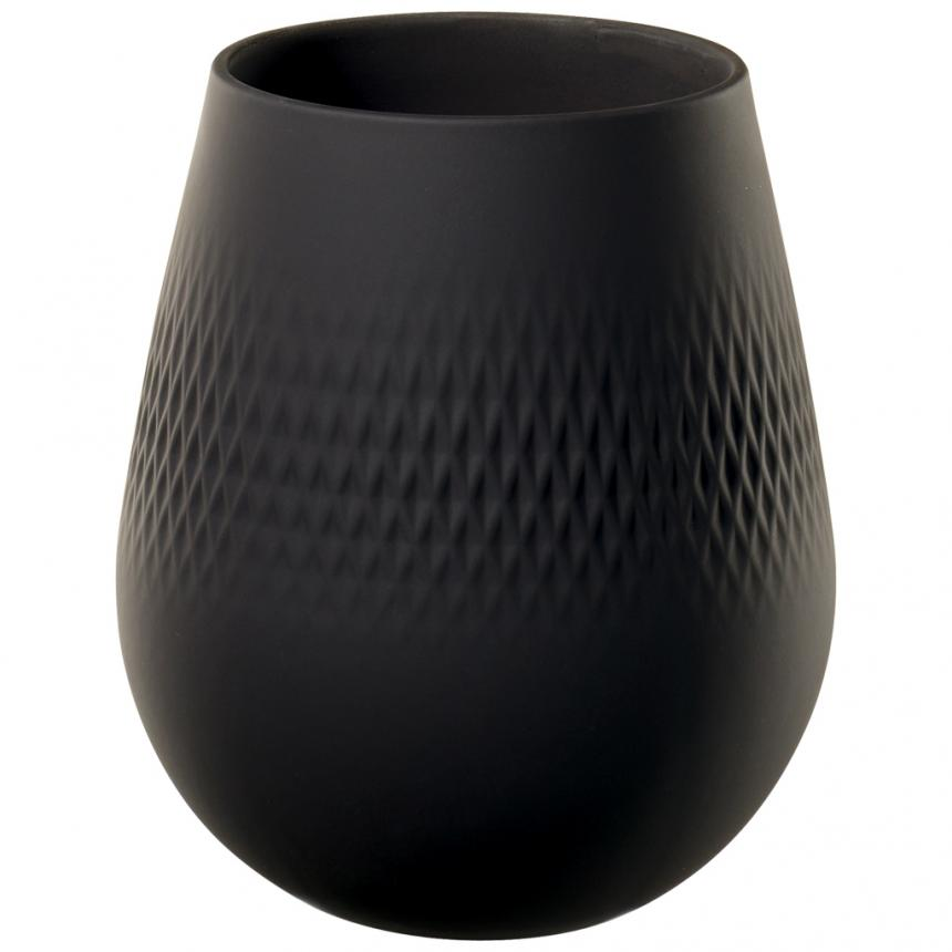 Manufacture Collier noir Vase Carré small