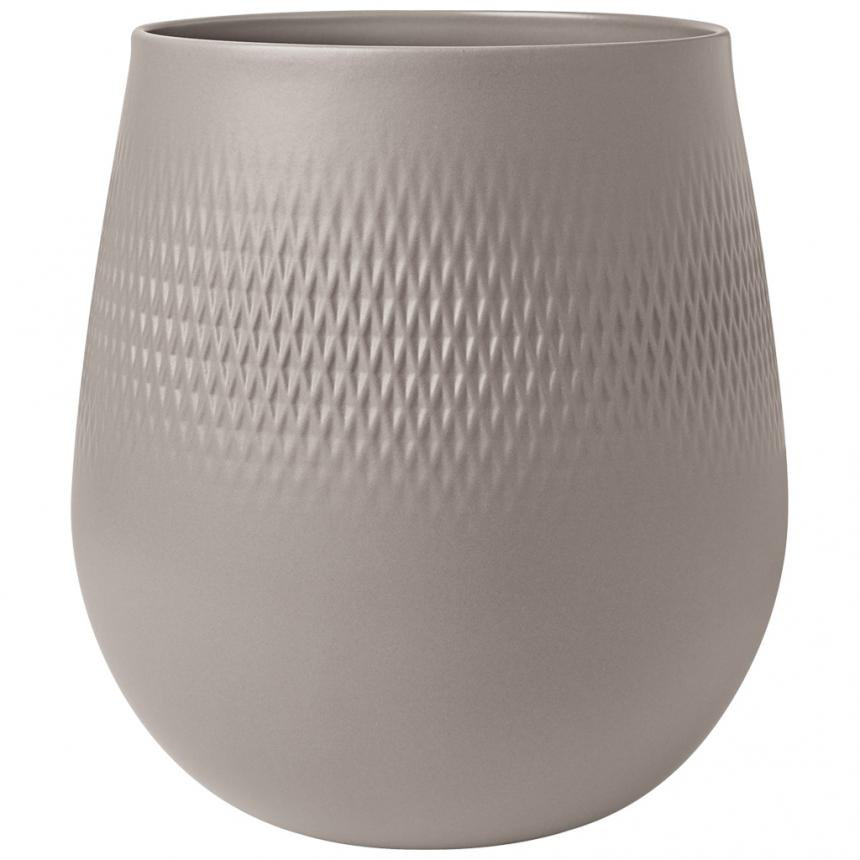 Manufacture Collier taupe Vase Carré large