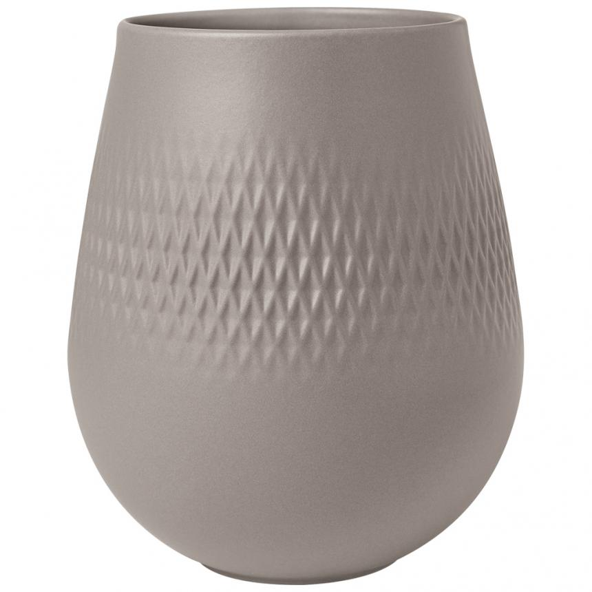Manufacture Collier taupe Vase Carré small